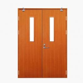 雙開式木質防火門